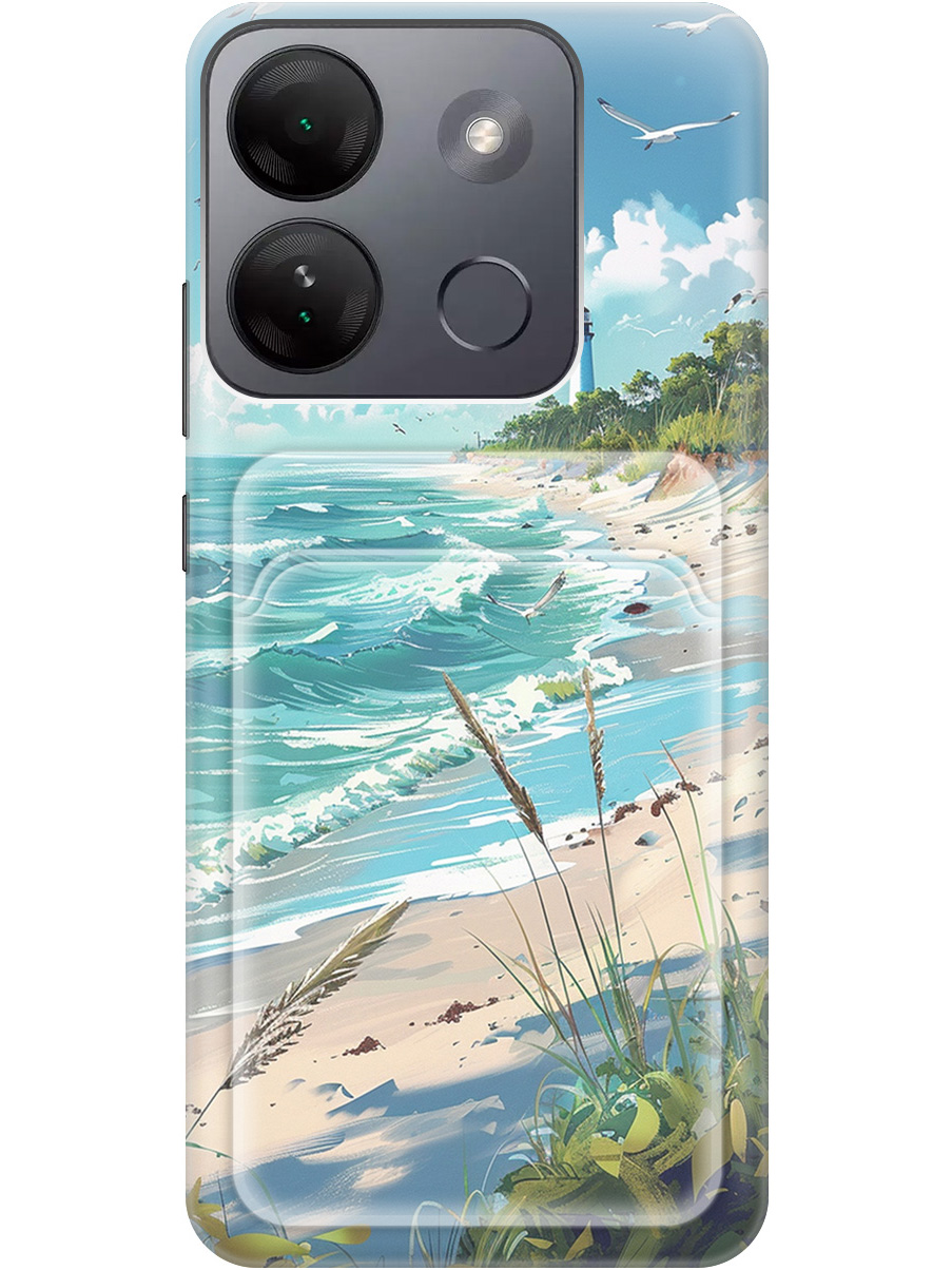 

Силиконовый чехол на Infinix Smart 7 HD с принтом с карманом для карты прозрачный 803550, Белый;голубой;зеленый;прозрачный, 769392041