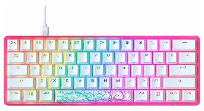 Проводная игровая клавиатура HyperX Alloy Origins 60 White/Pink (572Y6AA#ACB)