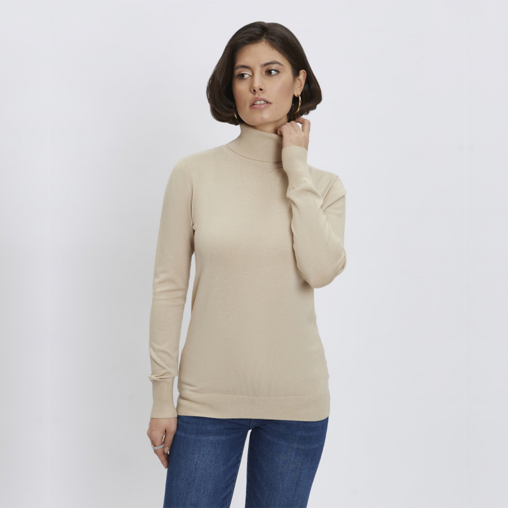 Водолазка женская Респект КТ/ВТ/Св-2203R бежевая 42 RU