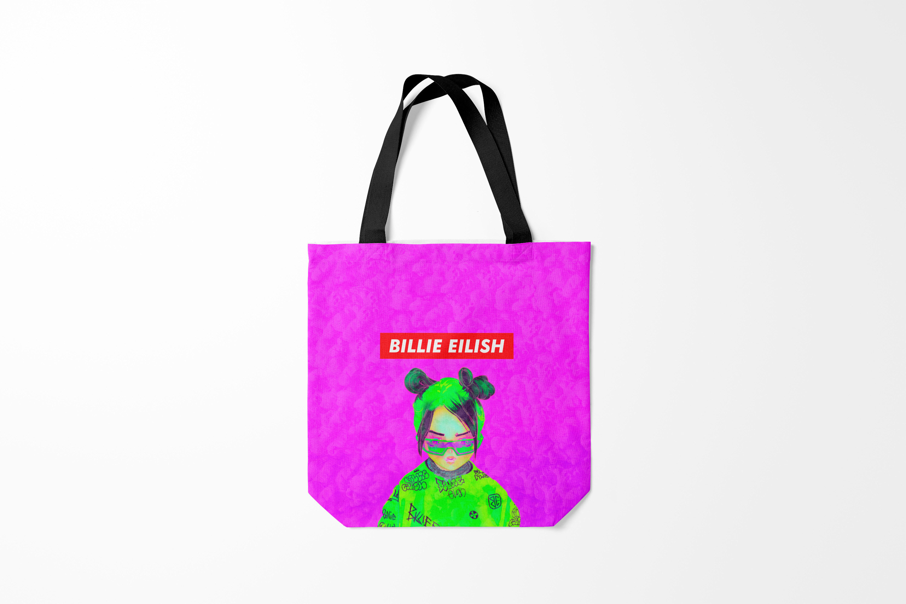 

Сумка шoппер унисекс Burnettie Billie Eilish, розовый, Billie Eilish