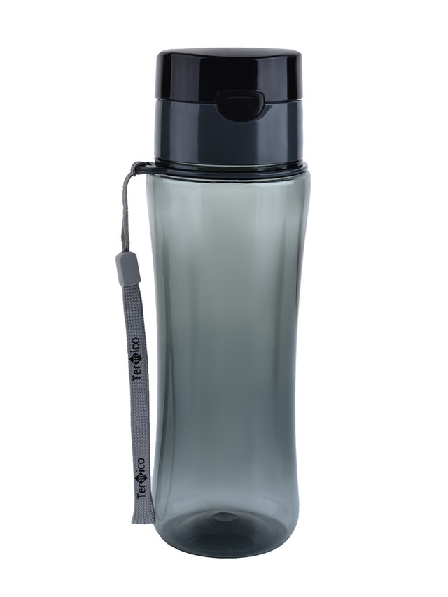 Бутылка для воды спортивная Termico  с кпопкой спортивная 0,6л серая