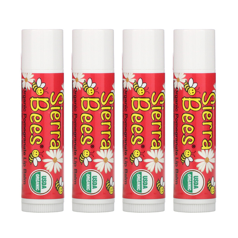 

Бальзам для губ Sierra bees с запахом граната 4,25г 4шт