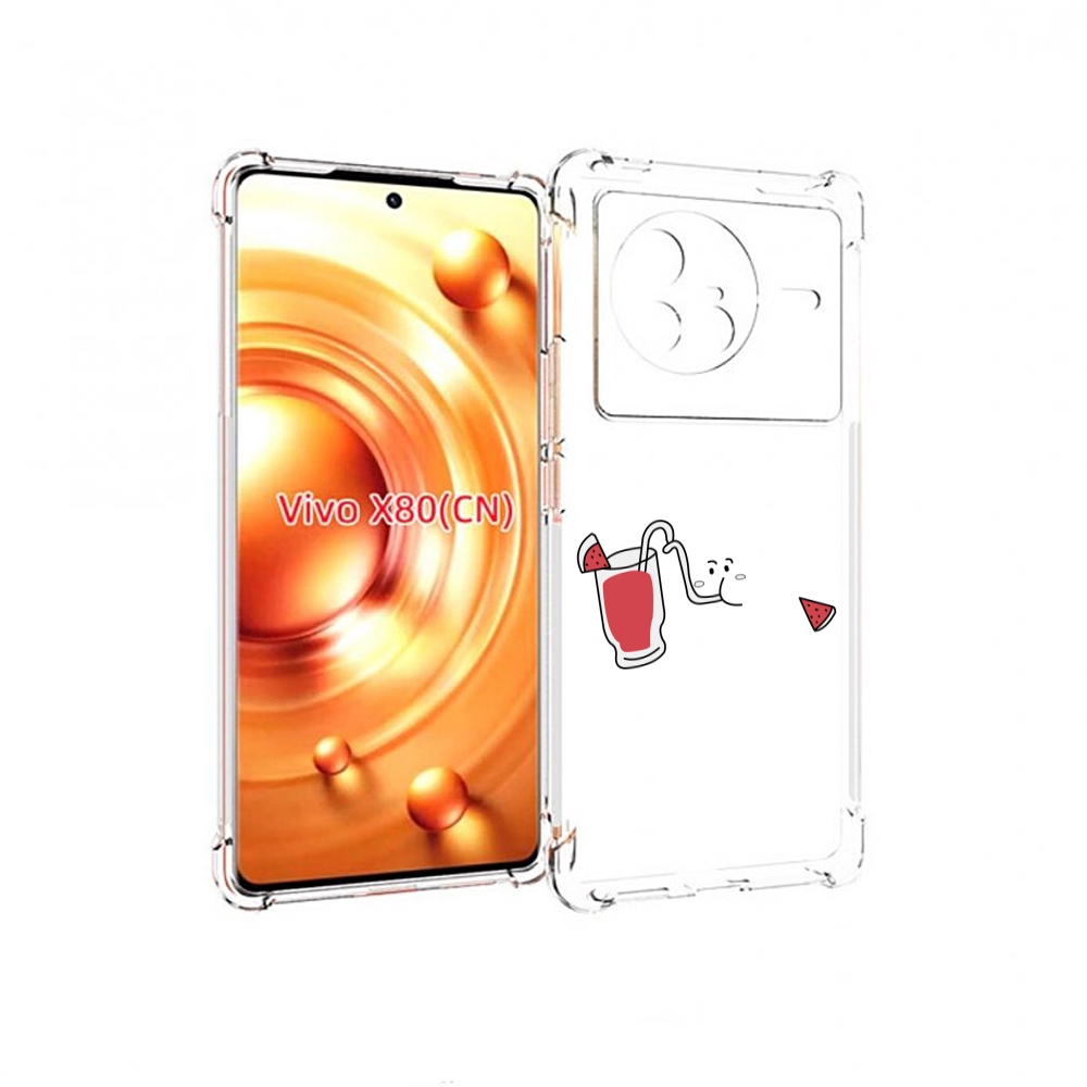 

Чехол Mypads Арбузный-Напиток Для Vivo X80, Прозрачный, Tocco