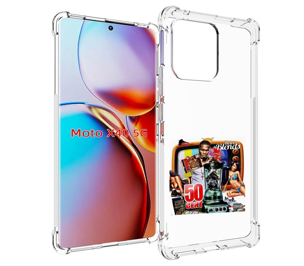 

Чехол MyPads 50 Cent - Retro 50 Cent Blends для Motorola Moto X40, Прозрачный, Tocco