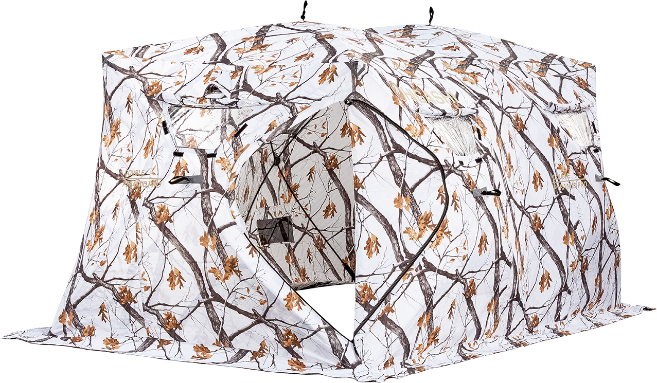 Зимняя палатка Higashi Double Winter Camo Pyramid Hot для рыбалки и охоты 8 мест 78332₽