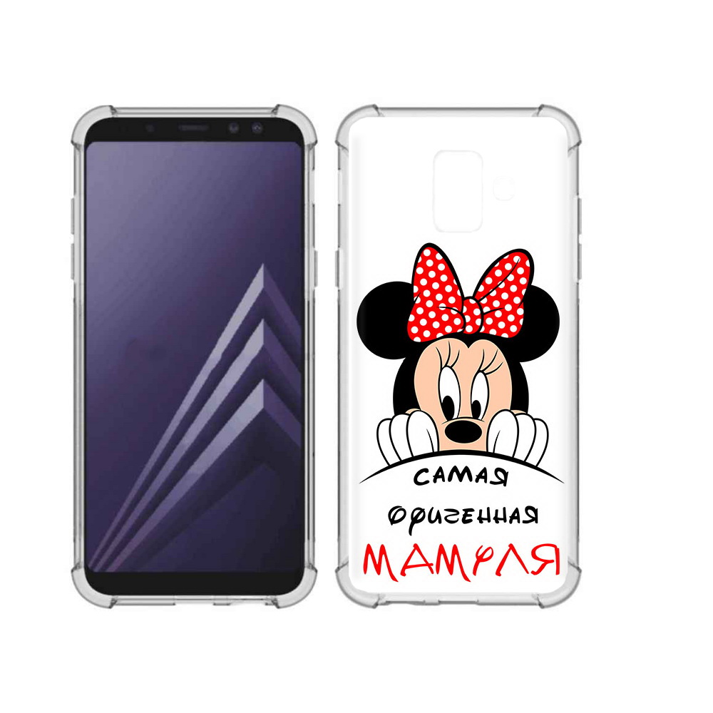 

Чехол MyPads Tocco для Samsung Galaxy A6 (2018) Самая лучшая мамуля Мини Маус, Прозрачный, Tocco