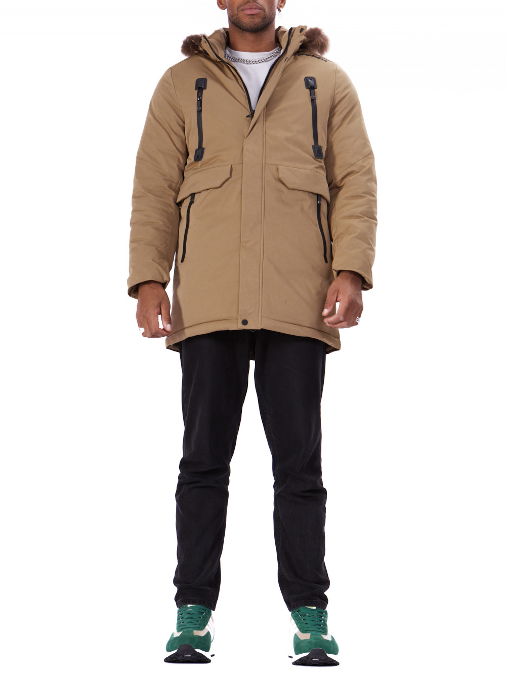 

Парка мужская NoBrand AD6662009 бежевая L, Бежевый, AD6662009