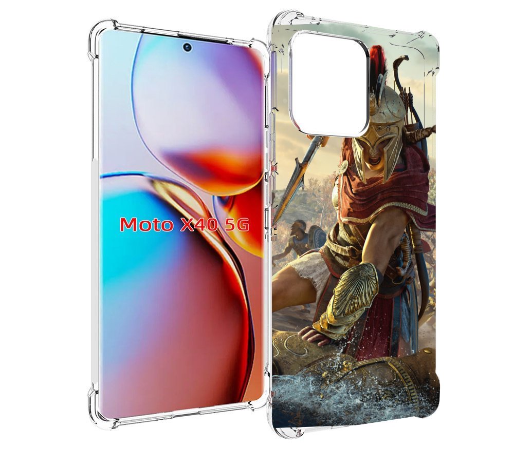 

Чехол MyPads Assassin's Creed Odyssey Kassandra мужской для Motorola Moto X40, Прозрачный, Tocco