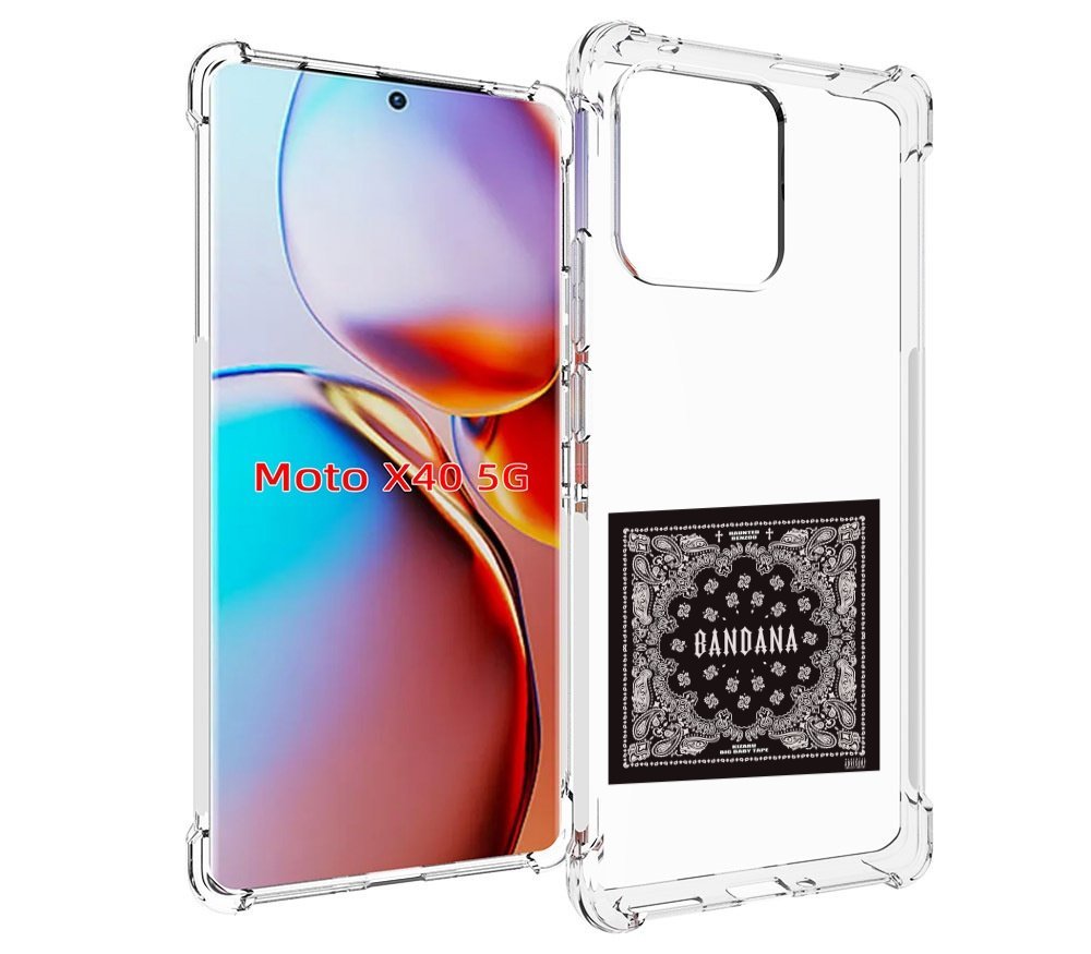 

Чехол MyPads Bandana I Big Baby Tape для Motorola Moto X40, Прозрачный, Tocco