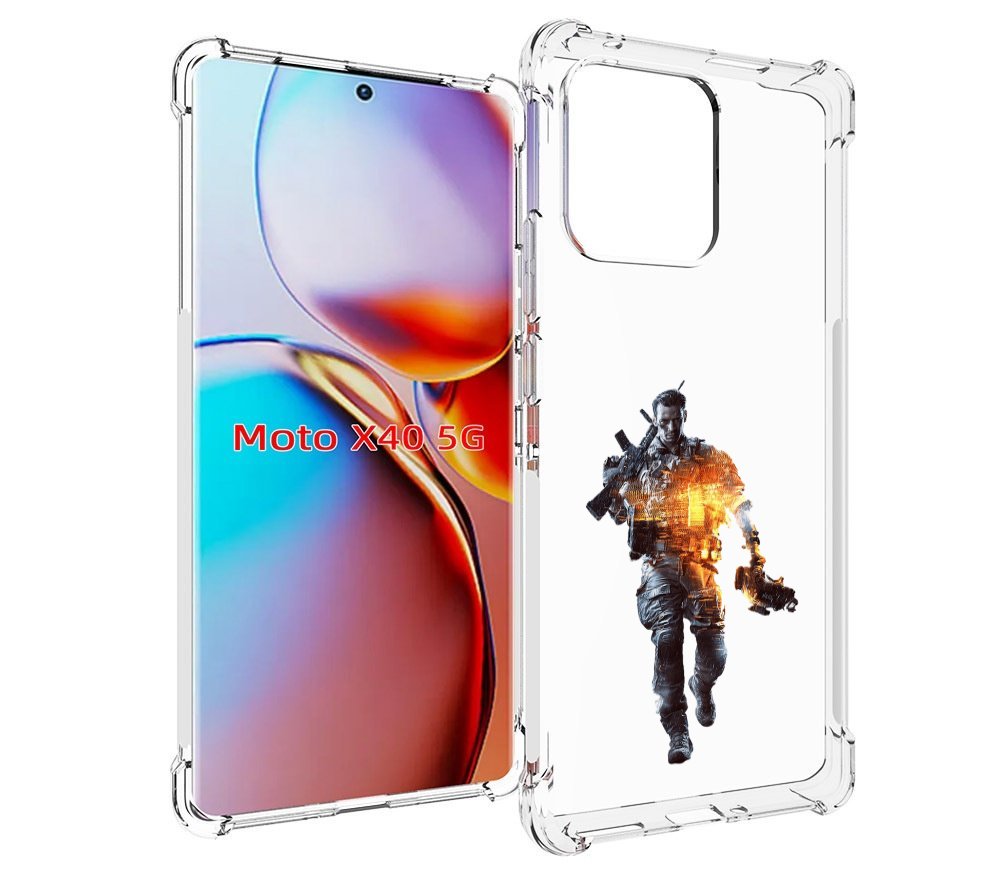 

Чехол MyPads Battlefield-4 мужской для Motorola Moto X40, Прозрачный, Tocco