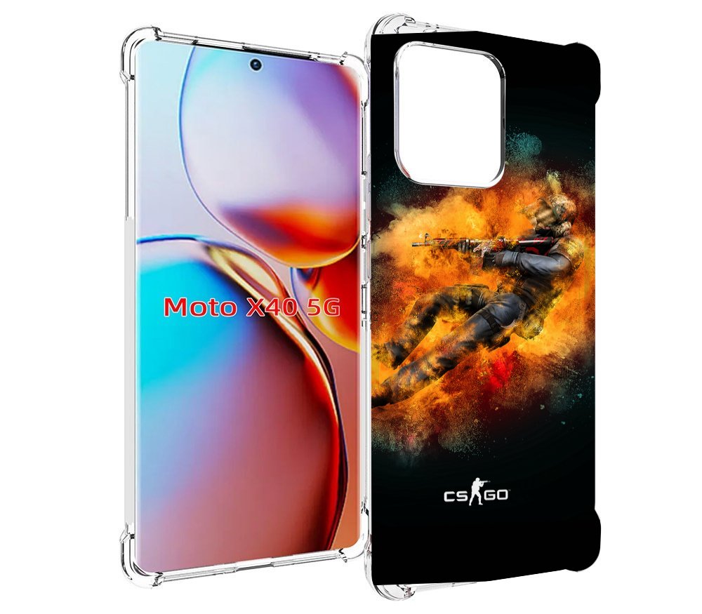 

Чехол MyPads CS-go-Контр-террорист мужской для Motorola Moto X40, Прозрачный, Tocco