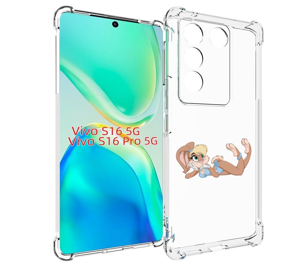 Чехол MyPads зайка-в-купальнике для Vivo S16 5G/S16 Pro 5G/V27/V27 Pro