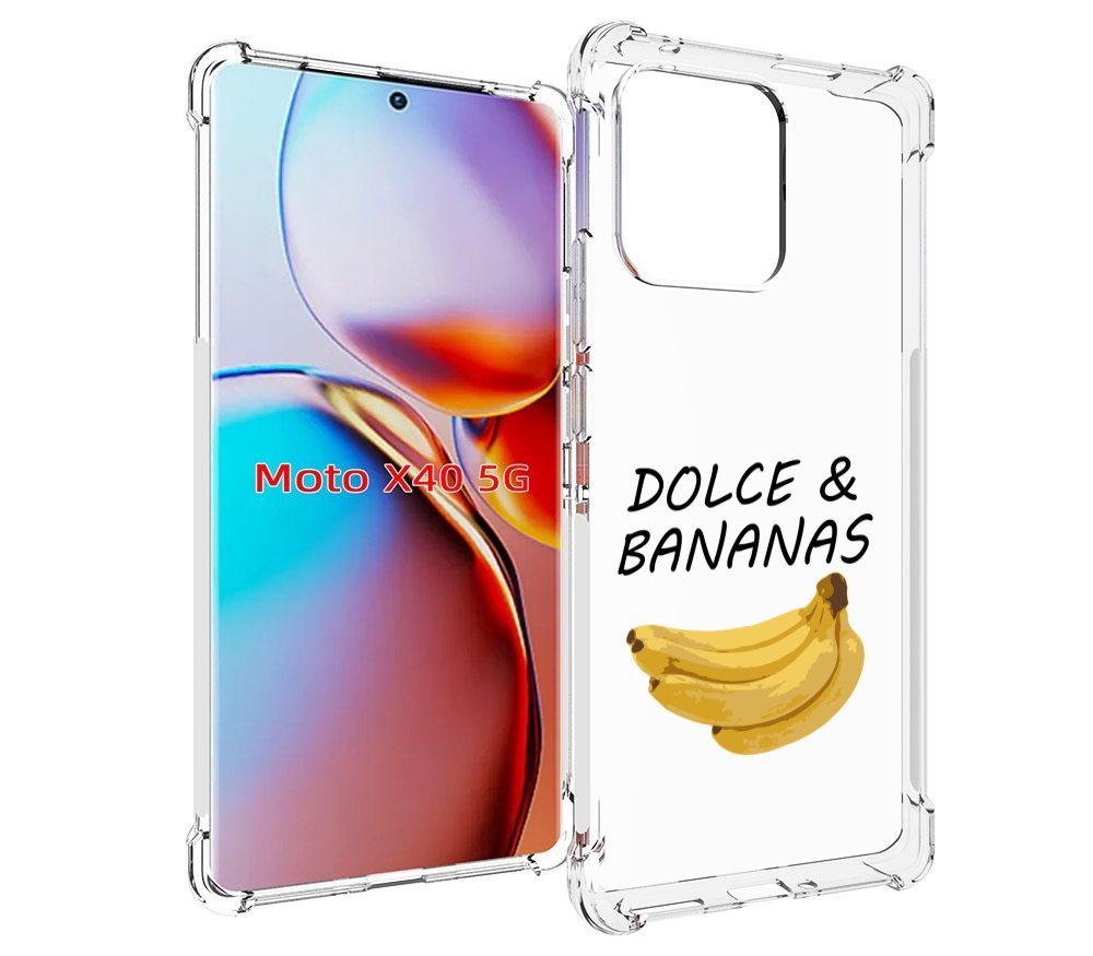 

Чехол MyPads Dolce Дольче банан для Motorola Moto X40, Прозрачный, Tocco