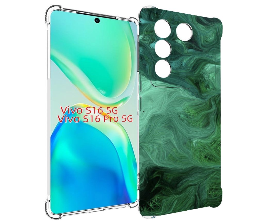 

Чехол MyPads зеленые нити для Vivo S16 5G/S16 Pro 5G/V27/V27 Pro, Tocco