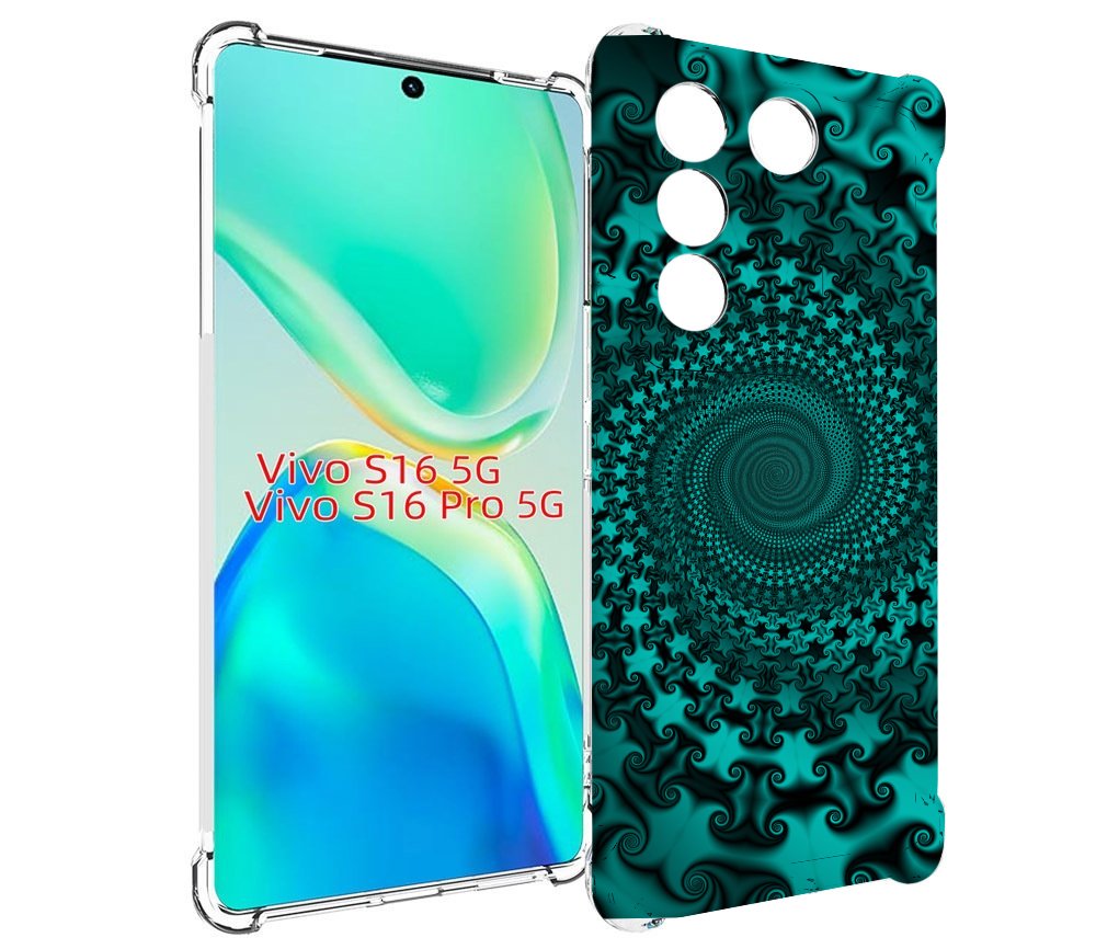 

Чехол MyPads зеленый-гипноз для Vivo S16 5G/S16 Pro 5G/V27/V27 Pro, Tocco