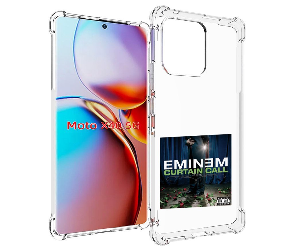 

Чехол MyPads Eminem CURTAIN CALL, THE HITS для Motorola Moto X40, Прозрачный, Tocco