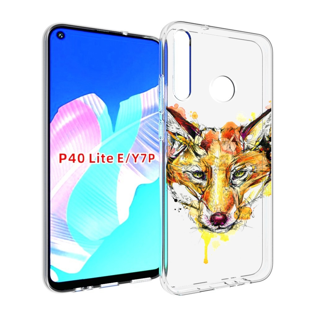 

Чехол бампер MyPads Акварельная лиса для Huawei P40 Lite E, Прозрачный, Tocco