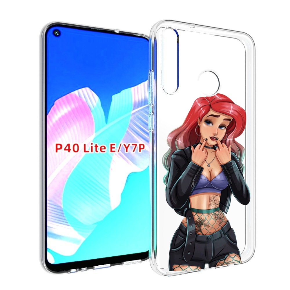 

Чехол бампер MyPads Ариэль-русалочка-готика для Huawei P40 Lite, Прозрачный, Tocco