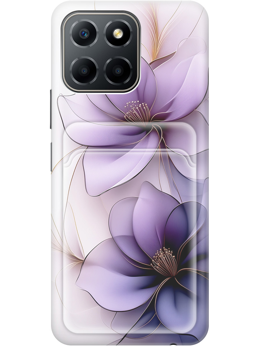 

Силиконовый чехол на Honor X6 / X8 5G с принтом "Сиреневые цветы" с карманом для карты, Белый;прозрачный;серый;фиолетовый, 762092221