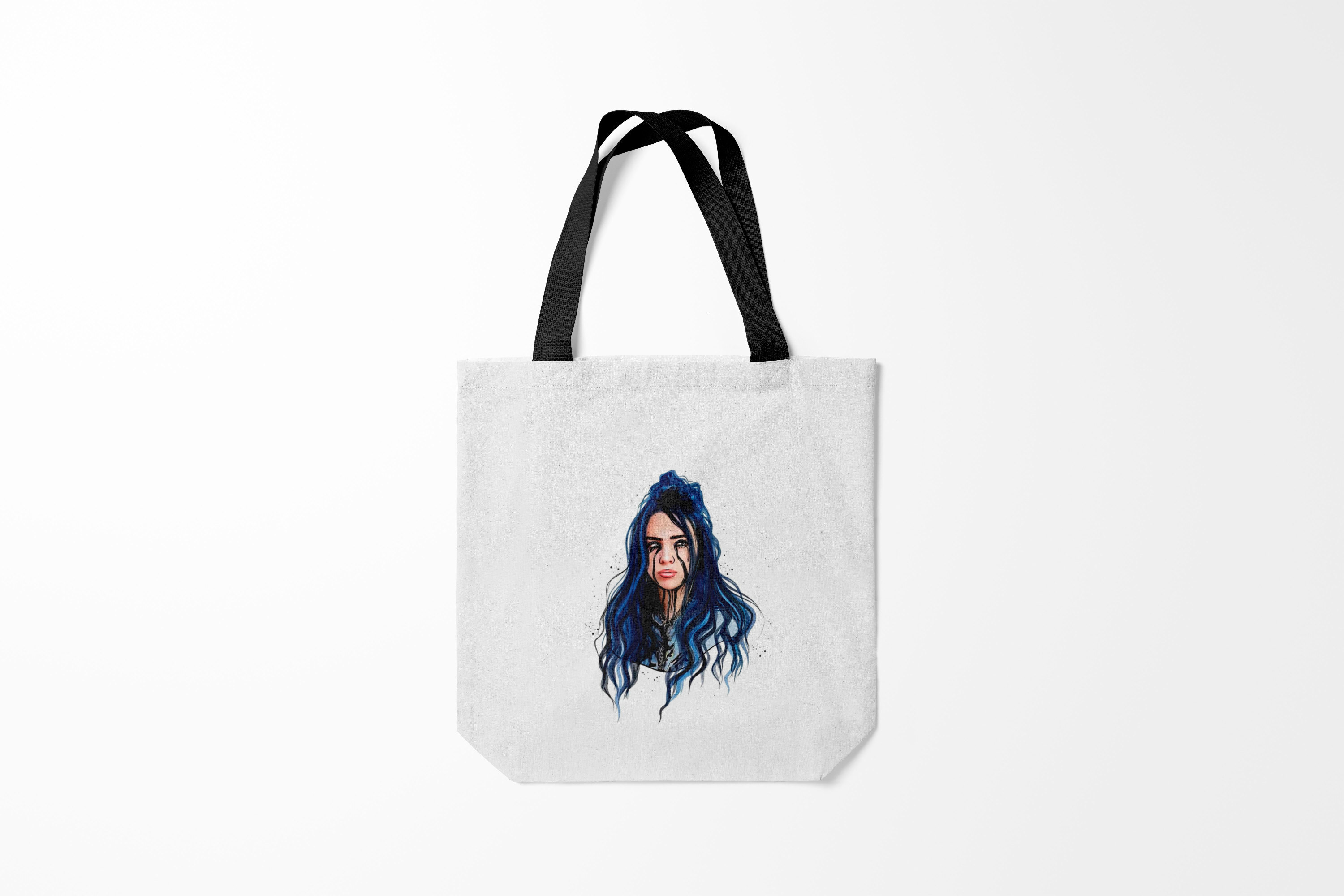 

Сумка шoппер унисекс Burnettie Billie Eilish, голубой, Billie Eilish