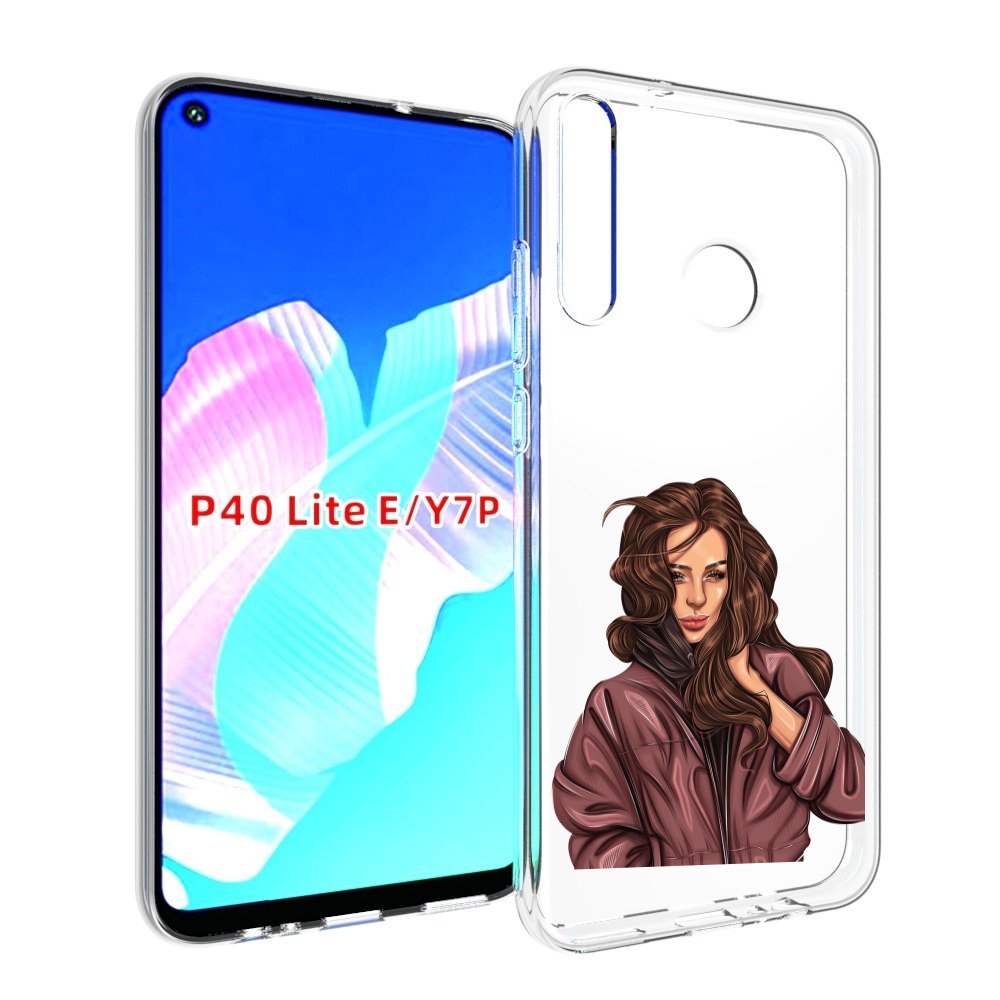 

Чехол бампер MyPads Арт-рисунок-девушки для Huawei P40 Lite E, Прозрачный, Tocco
