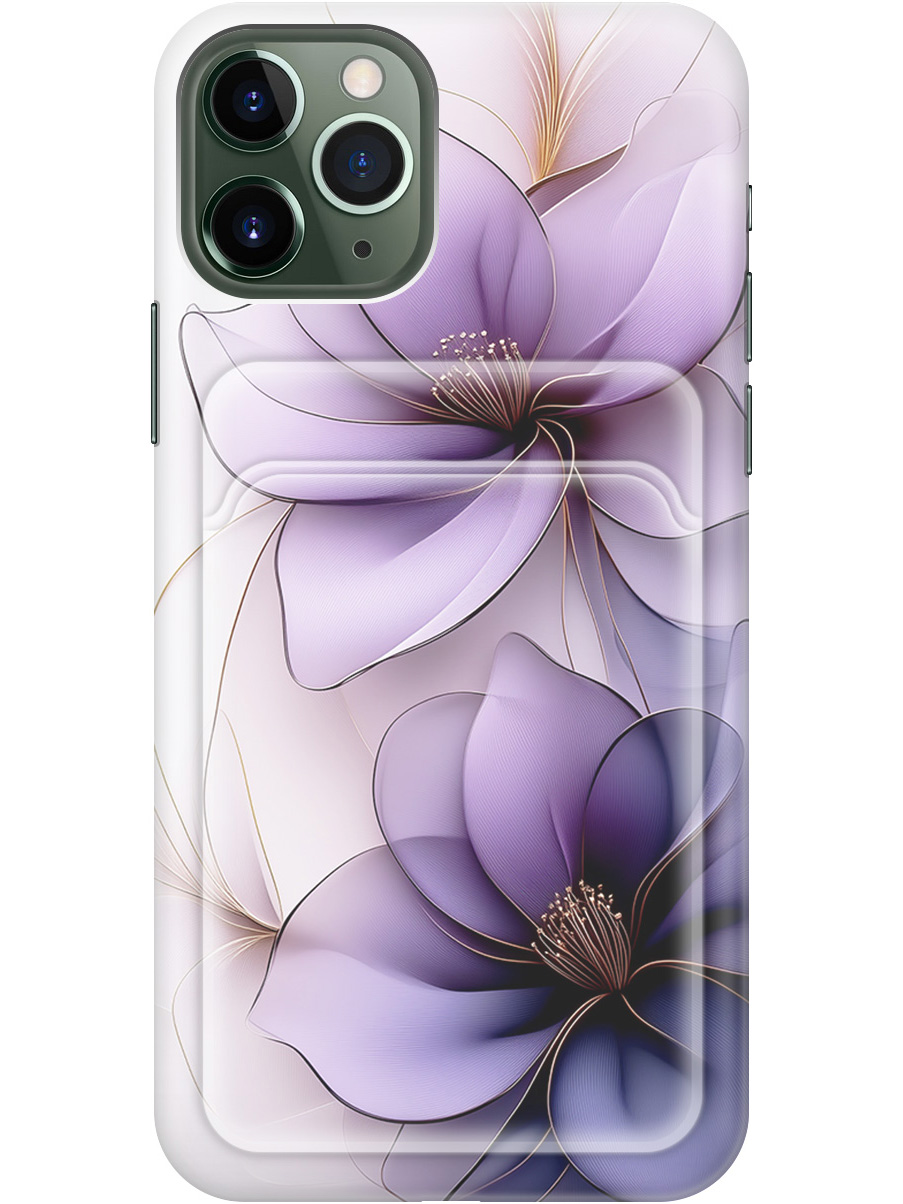

Силиконовый чехол на Apple iPhone 11 Pro Max с принтом с карманом для карты 849935, Белый;прозрачный;серый;фиолетовый, 721799721
