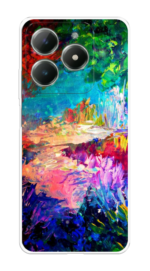 

Чехол на Realme C61 4G (Global) "Лес-гуашь", Синий;розовый;зеленый, 2518050-1