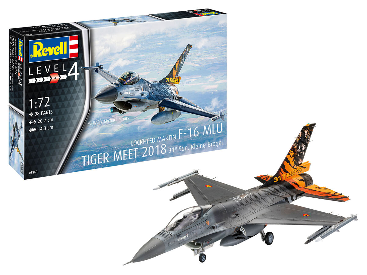 

Сборная модель Revell 1/72 Многофунк истребитель F-16 Mlu 31 Sqn. Клейне-Брогель 03860