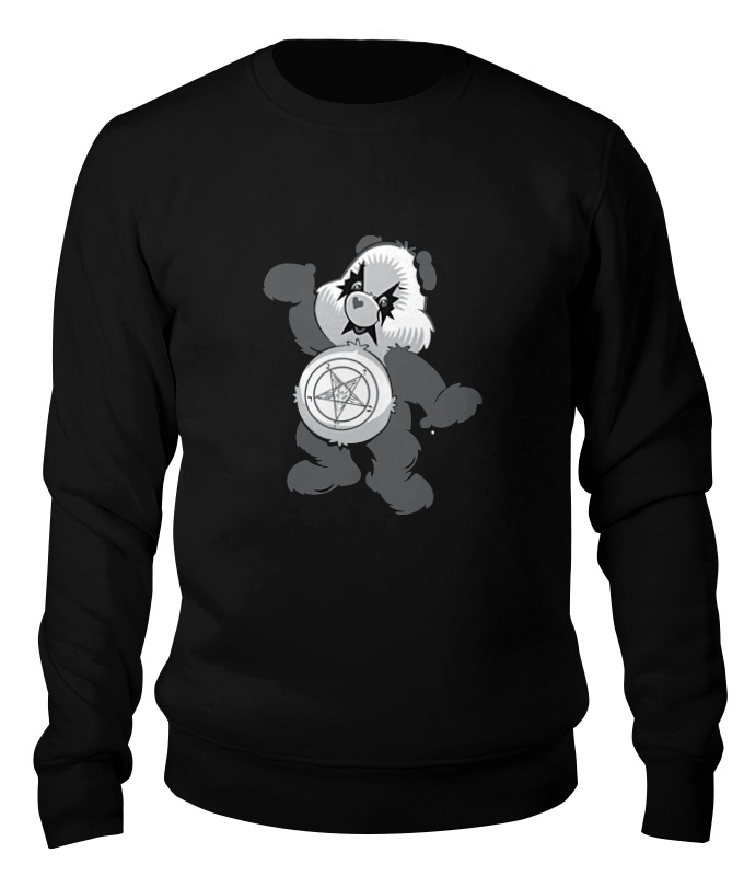 

Свитшот унисекс Printio Мишка kiss черный S, Мишка kiss