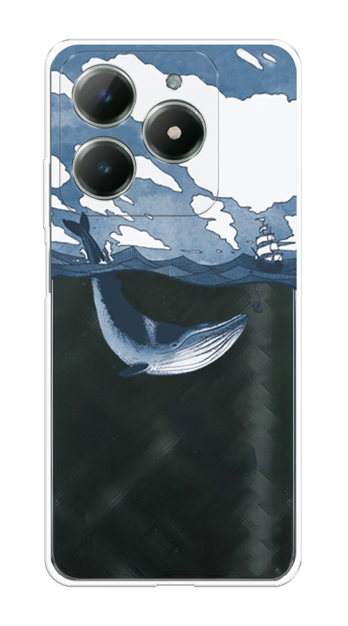 

Чехол на Realme C61 4G (Global) "Большой кит", Синий, 2518050-1
