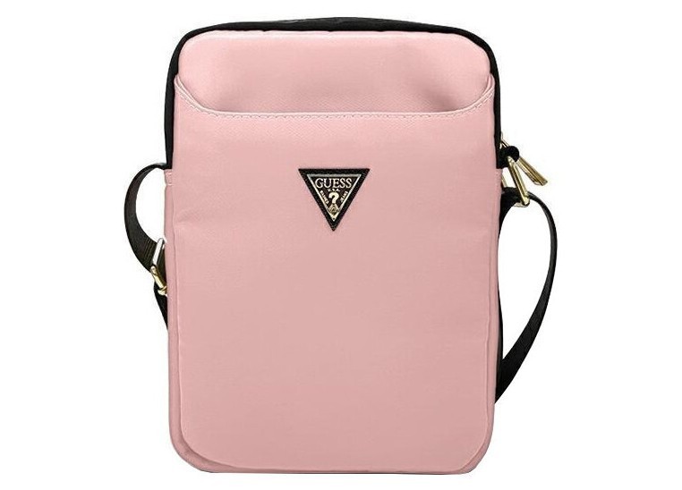 фото Чехол guess nylon tablet bag with triangle metal logo для планшетов 8", розовый cg mobile