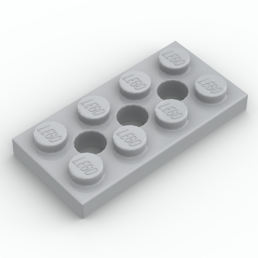

Деталь LEGO 4211444 Плитка 2X4, 3X R49 серая 50 шт