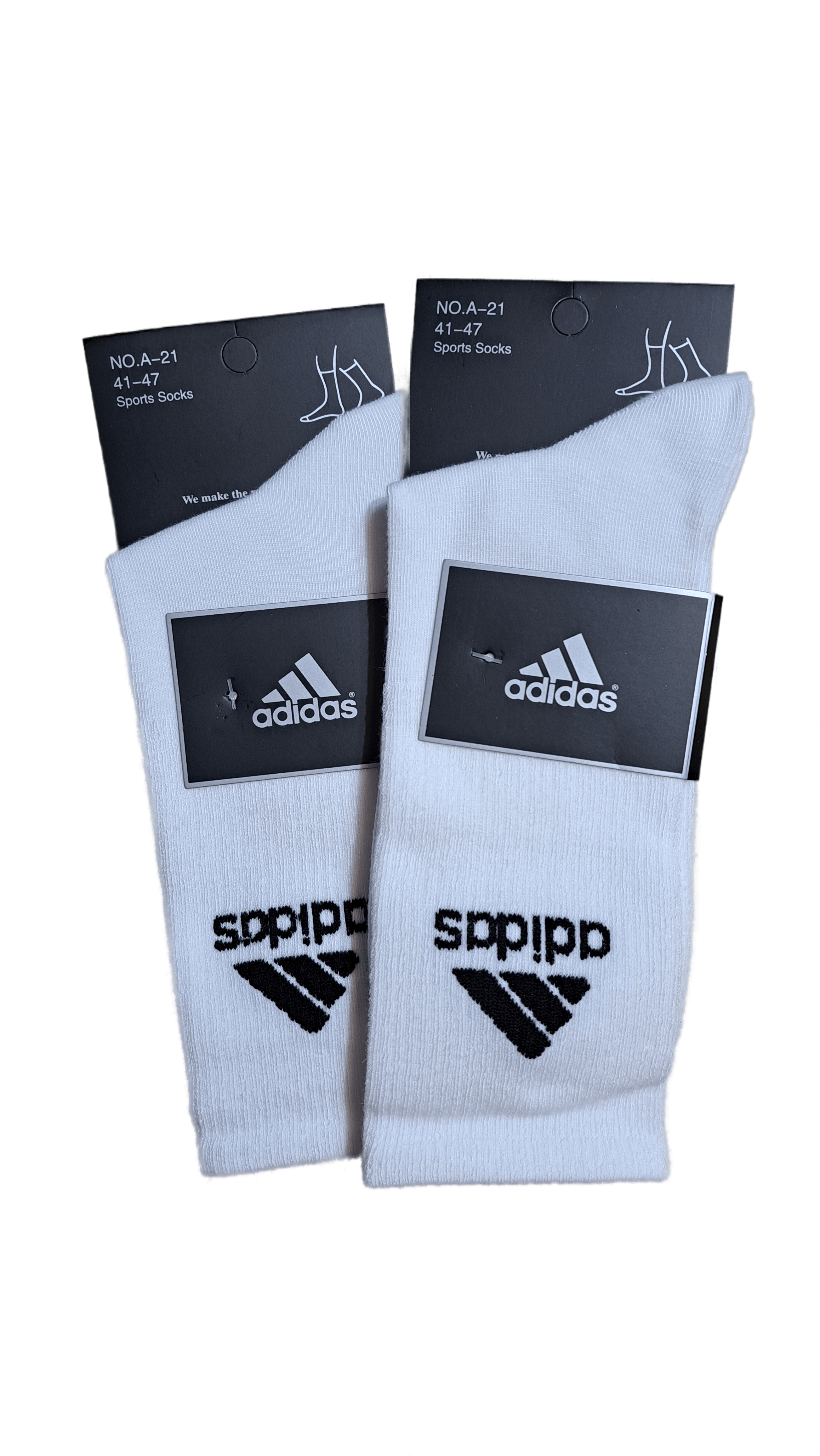 

Носки мужские adidas A-21_2_M-(W) белые 41-47, Белый, A-21_2_M-(W)
