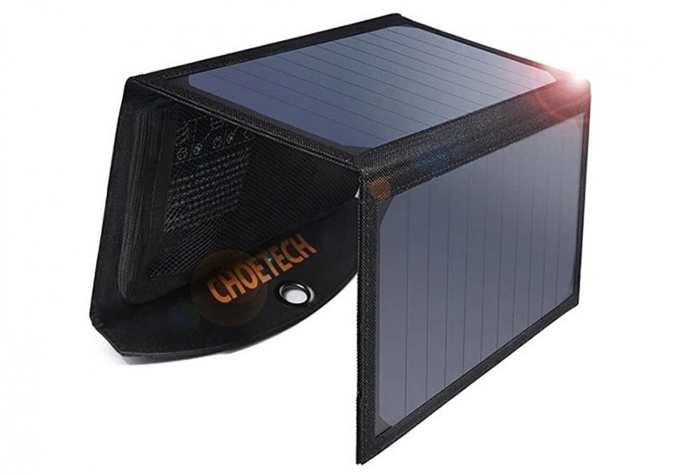 фото Зарядное устройство choetech foldable solar charger от солнечной энергии 19w, черный