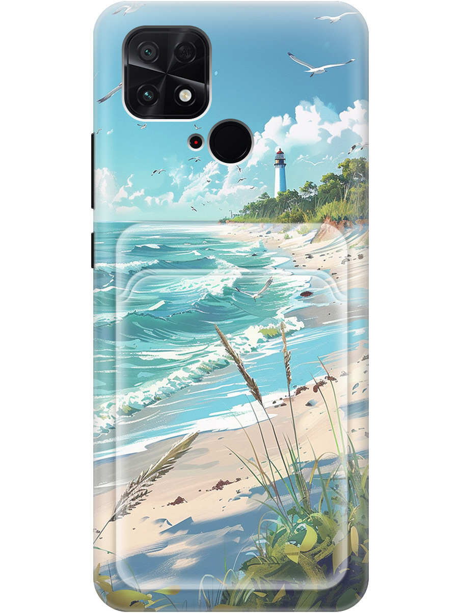 

Силиконовый чехол на Xiaomi Poco C40 с принтом с карманом для карты прозрачный 803612, Белый;голубой;зеленый;прозрачный, 740187941