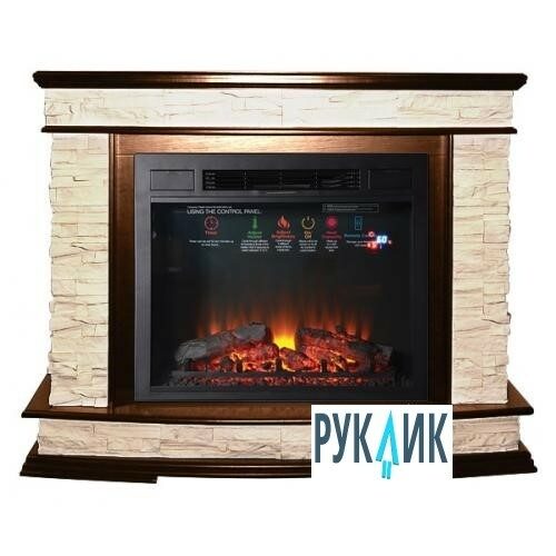 

Электрокамин Inter Flame Памир (темный дуб) сланец с очагом Sirius 30 LED FX Black