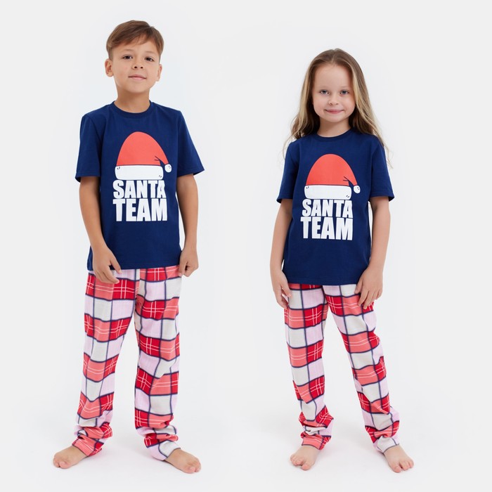 

Пижама детская KAFTAN П00000560, синий, красный, 86, Santa team