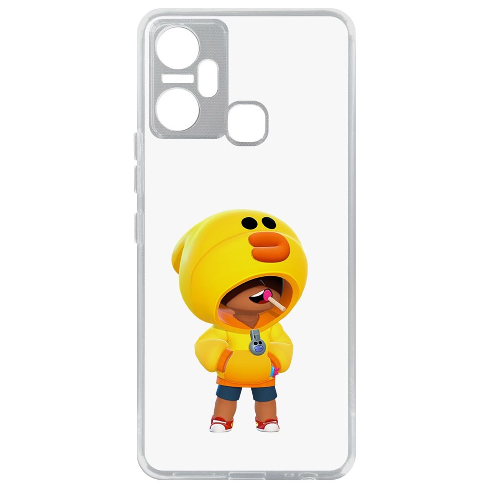

Чехол-накладка Кейс Brawl Stars-Леон Салли для Infinix Smart 6 Plus, Прозрачный