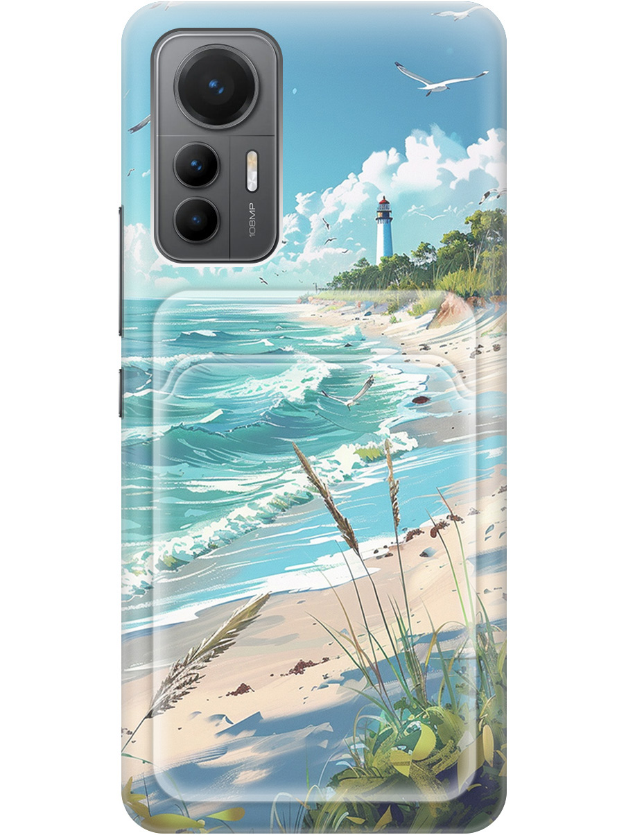 

Силиконовый чехол на Xiaomi 12 Lite с принтом с карманом для карты прозрачный 803629, Белый;голубой;зеленый;прозрачный, 740133341