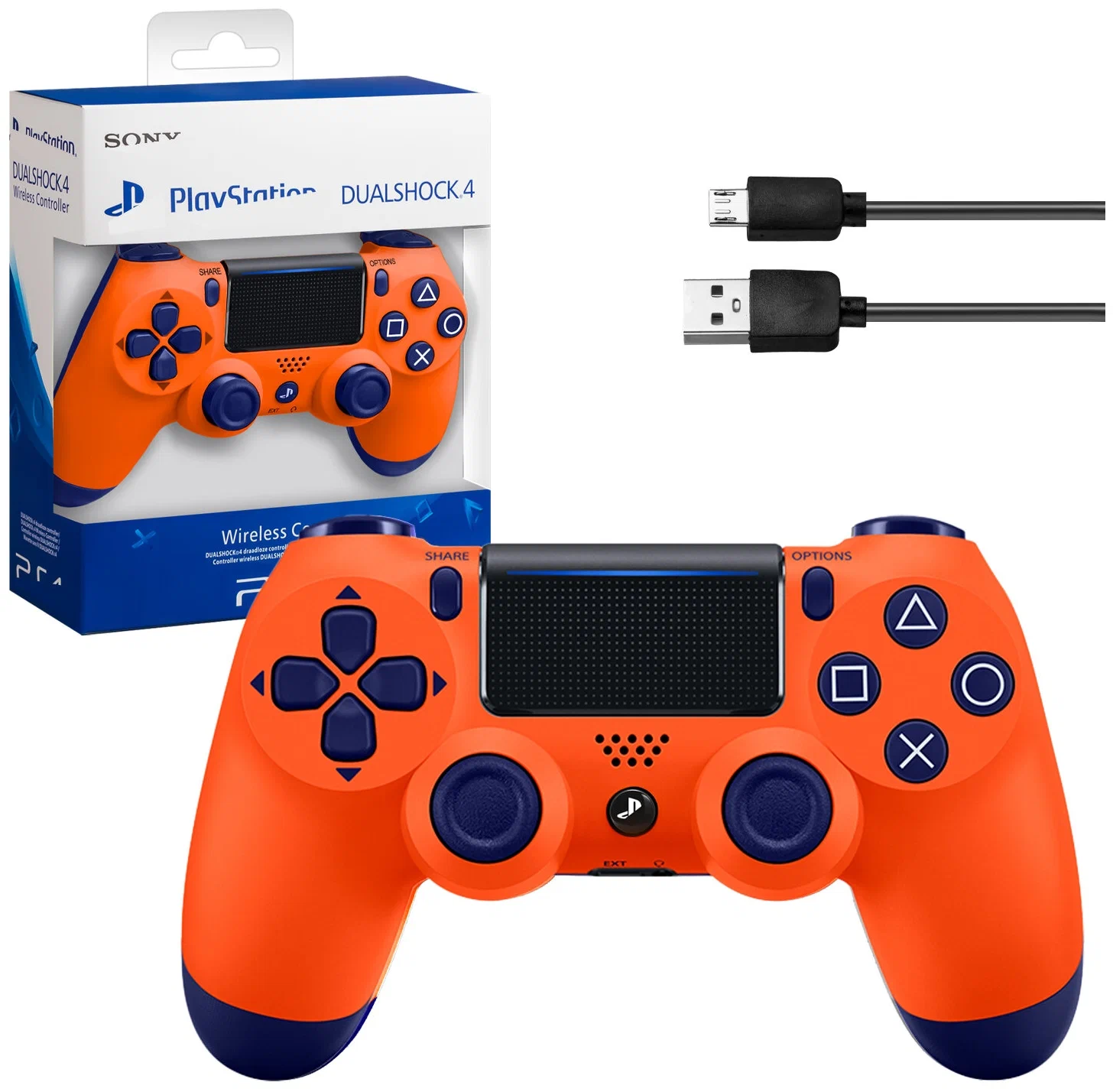 фото Геймпад лучшее для лучших dualshock 4 v2 для playstation 4 orange (не оригинал)