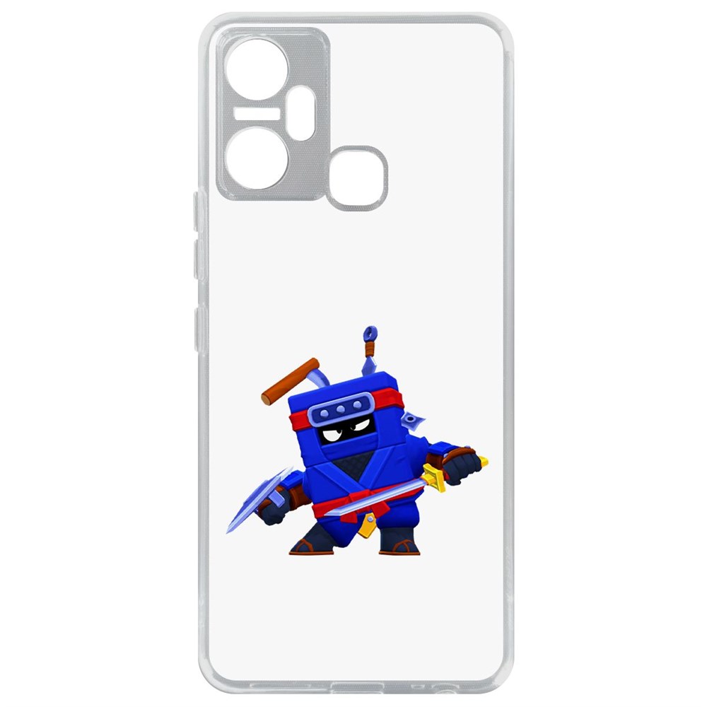 

Чехол-накладка Кейс Brawl Stars-Ниндзя Эш для Infinix Smart 6 Plus, Прозрачный