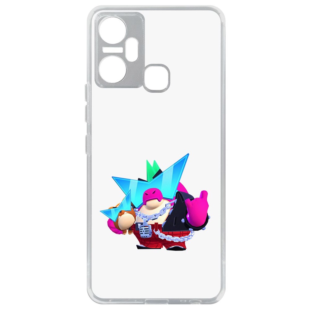 

Чехол-накладка Кейс Brawl Stars-Плохиш Базз для Infinix Smart 6 Plus, Прозрачный