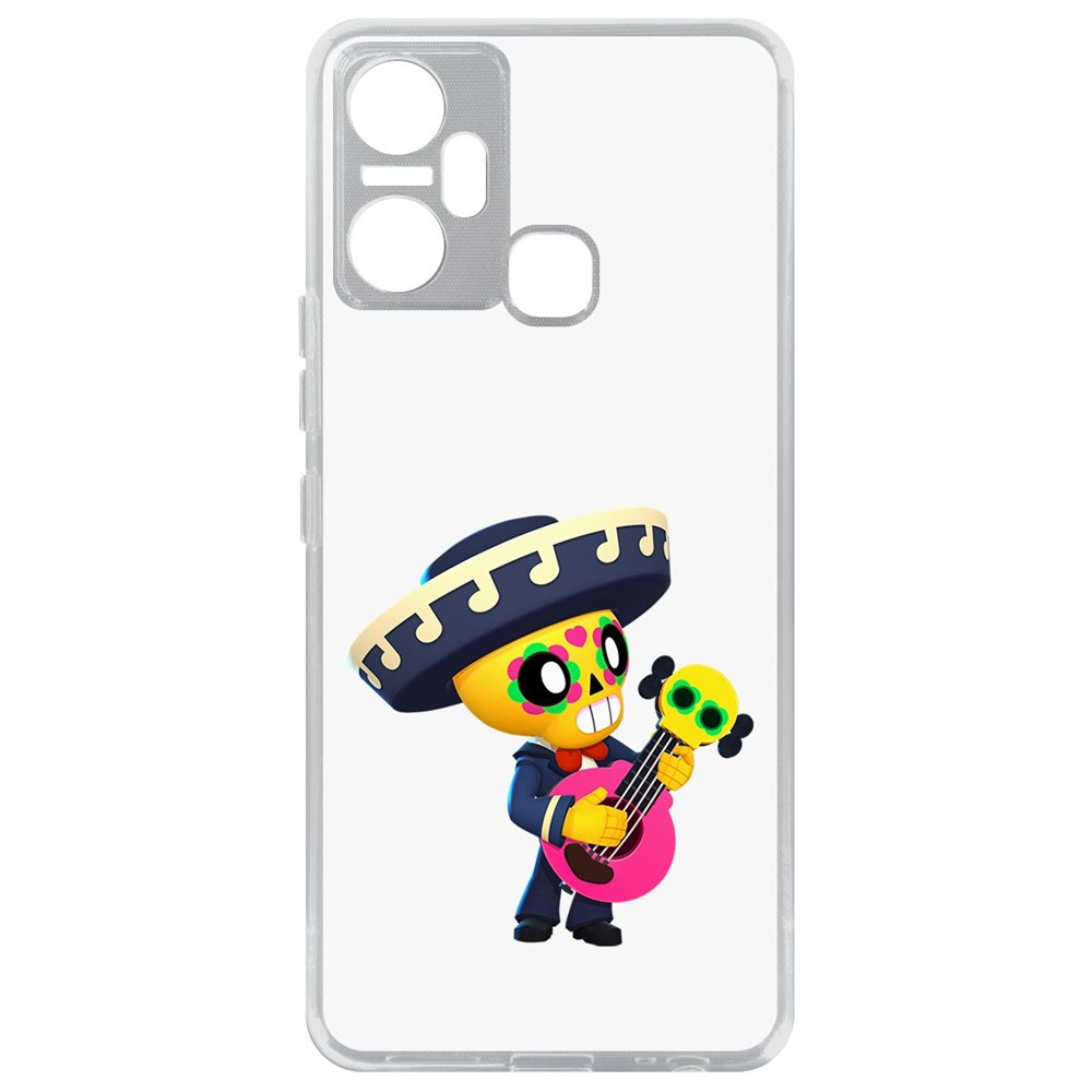 

Чехол-накладка Кейс Brawl Stars-Поко для Infinix Smart 6 Plus, Прозрачный