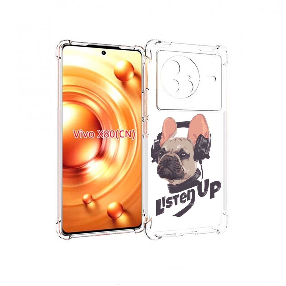 

Чехол Mypads Бульдог-Слушает-Музыку Для Vivo X80, Прозрачный, Tocco