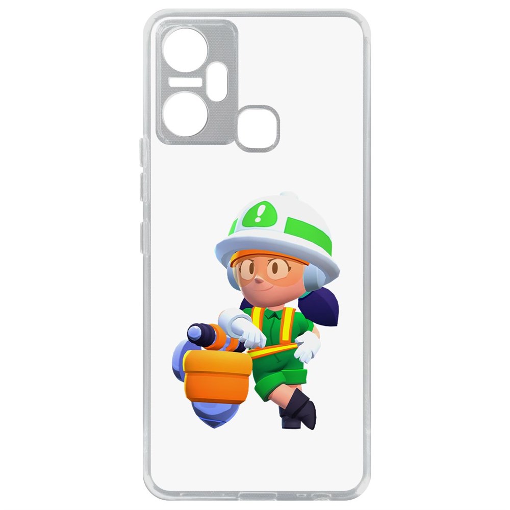 

Чехол-накладка Кейс Brawl Stars-Строительница Джеки для Infinix Smart 6 Plus