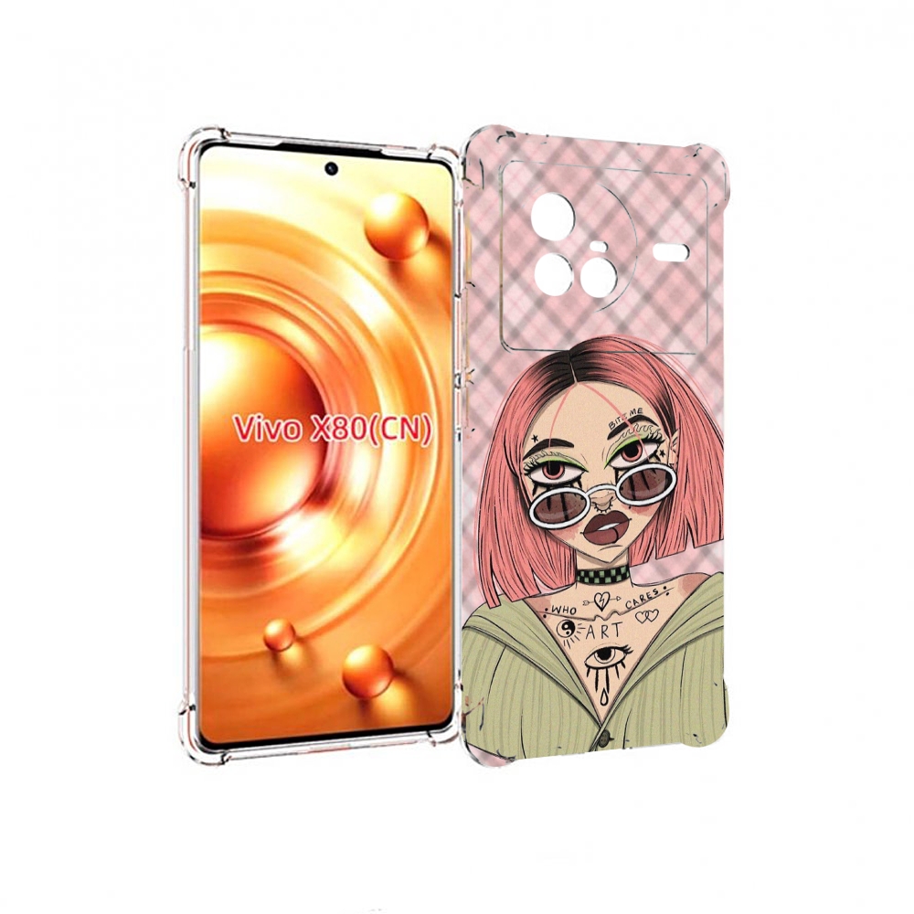 

Чехол Mypads Бунтарка-Девочка Для Vivo X80, Прозрачный, Tocco