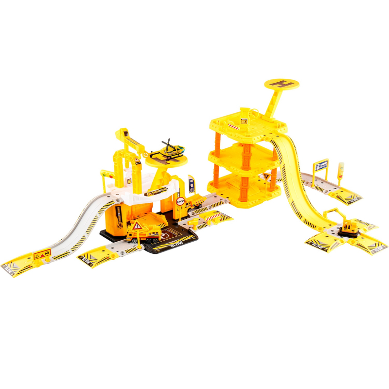 Набор Guangdong Huanger Baby Products парковка с 3 машинами, самолетом, 660-A94