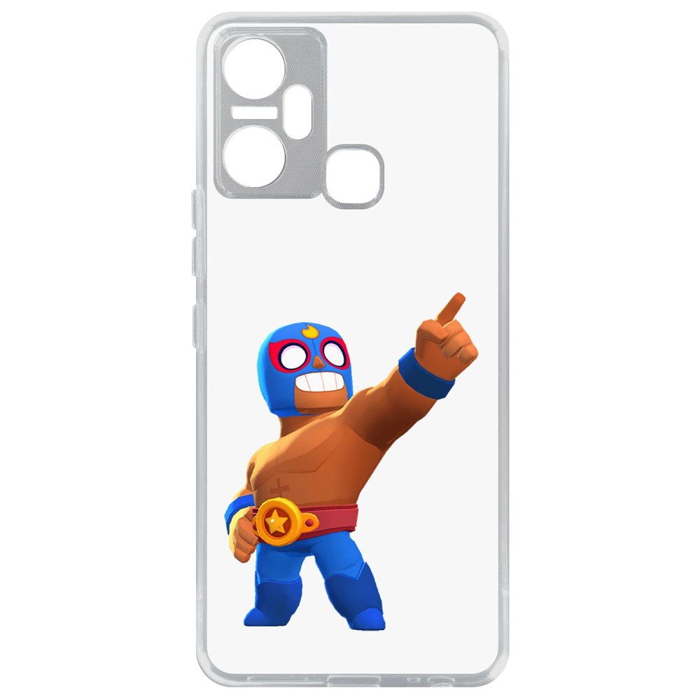 

Чехол-накладка Кейс Brawl Stars-Эль Примо для Infinix Smart 6 Plus, Прозрачный