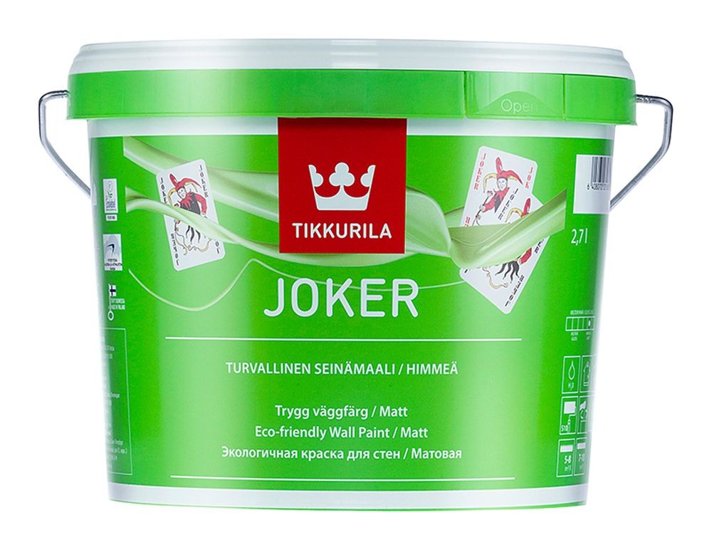 Краска Tikkurila Joker, база C, 2,7 л подпятник к системе joker m10 регулируемый хром 4 шт