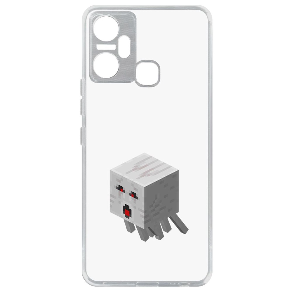 

Чехол-накладка Кейс Minecraft-Гаст для Infinix Smart 6 Plus, Прозрачный